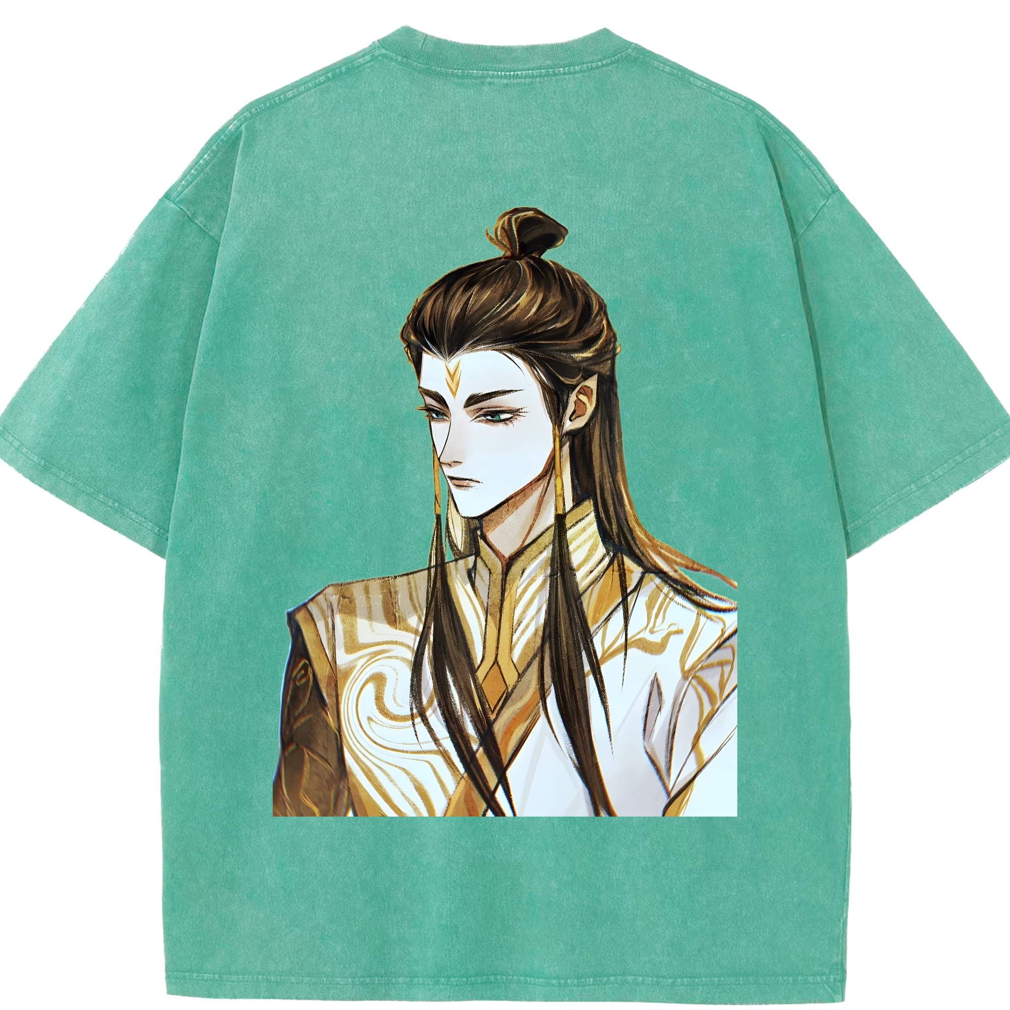 （画像用） Ne Zha 2 ナタ 魔童の大暴れ 綿100% ヴィンテージ風 半袖Tシャツ（背面プリント）